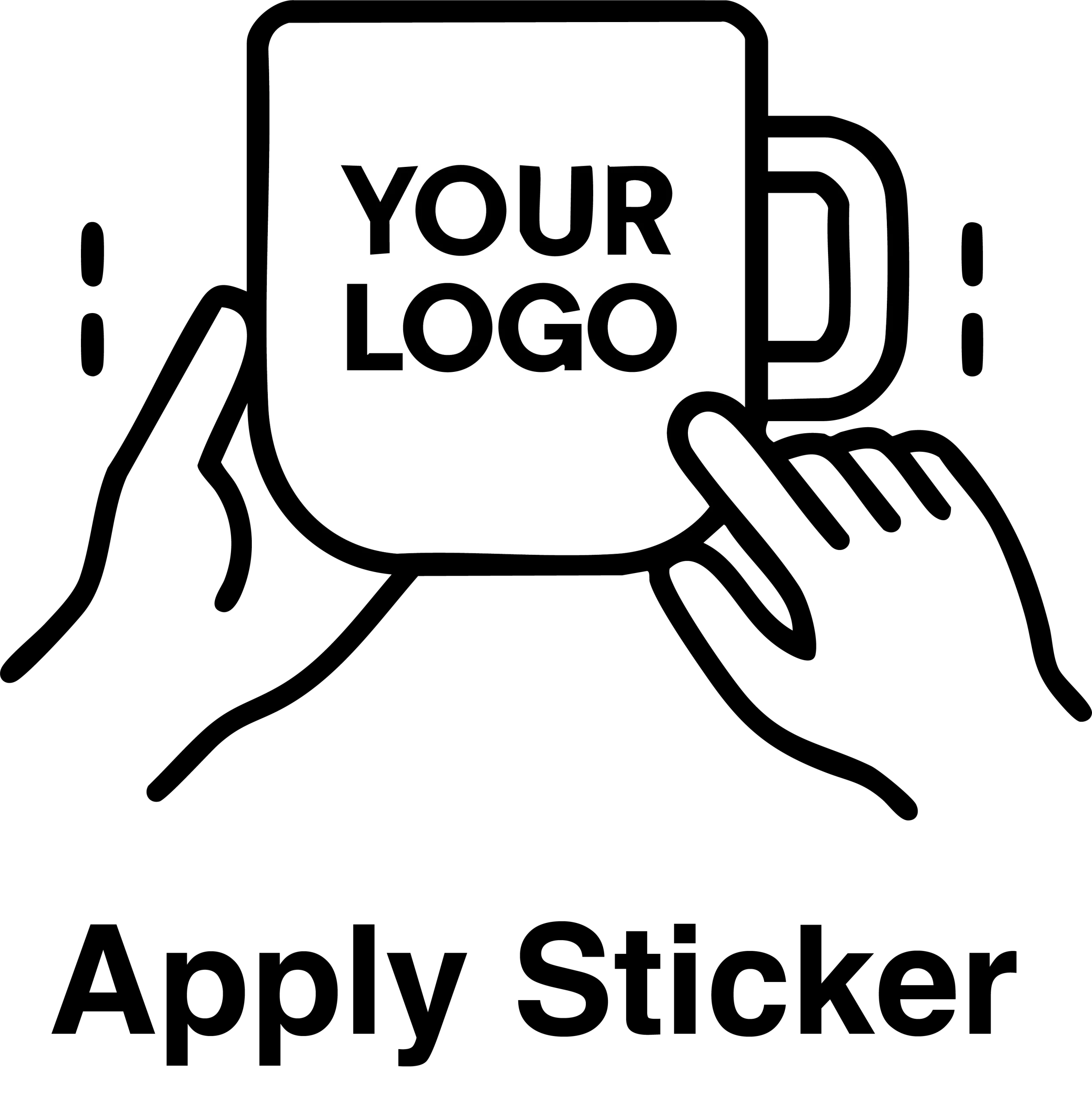 screenshot of apply sticker for Hot Printz™ UV DTF stickers to a cup.