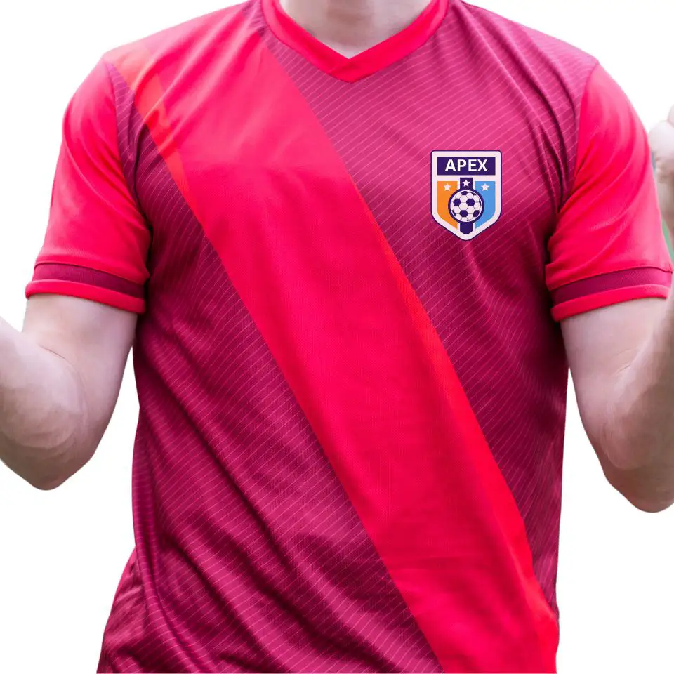 Example of a Sublimated Soccer Jersey with Dye Block Transfer