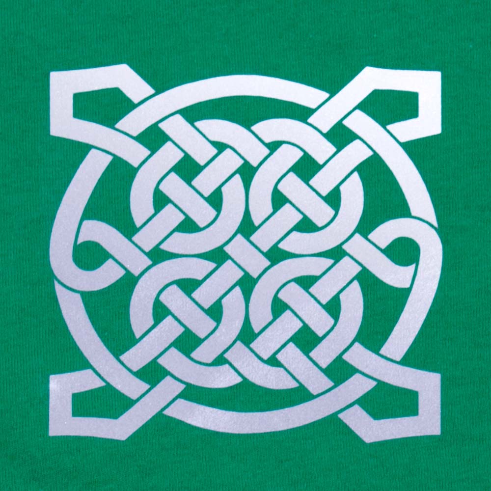 Reflective heat transfer vinyl logo design in green