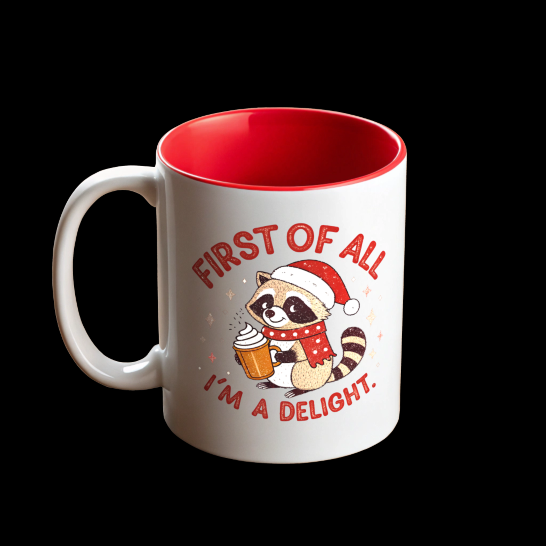 UV DTF transfer sticker applied to white ceramic coffee cup