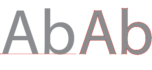 Font conversion sample for custom transfer artwork