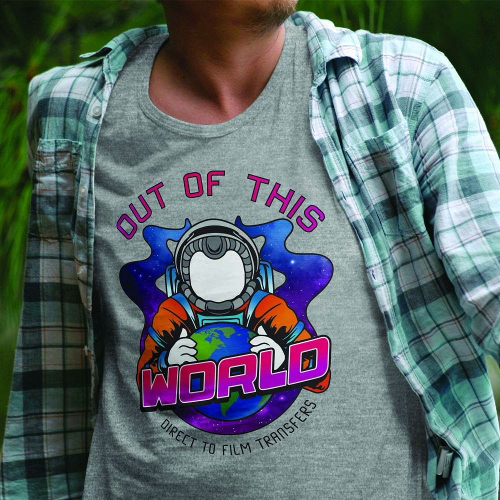 Direct to film (DTF) heat transfer homepage graphic by Apex Transfers