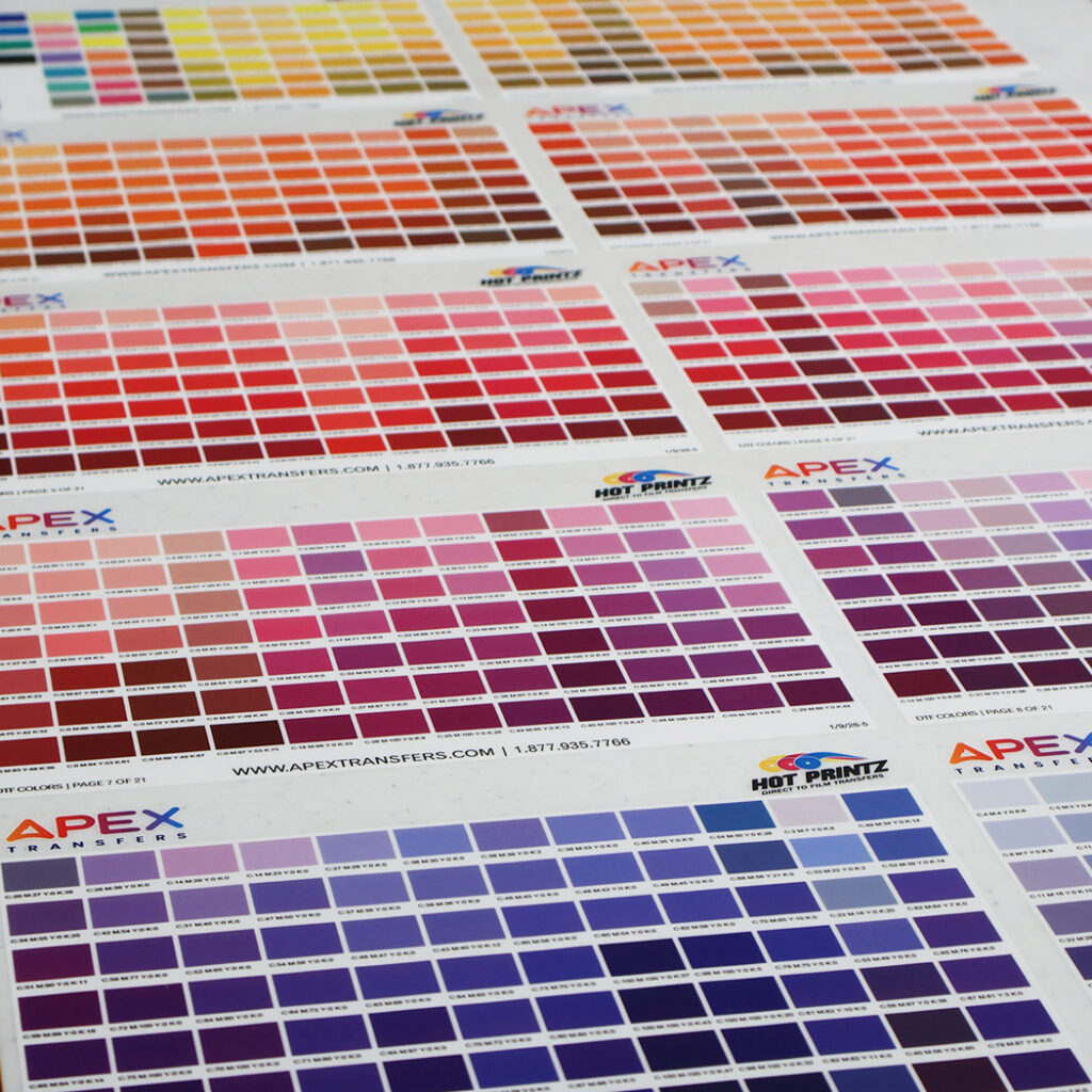 Color Charts - Apex Transfers